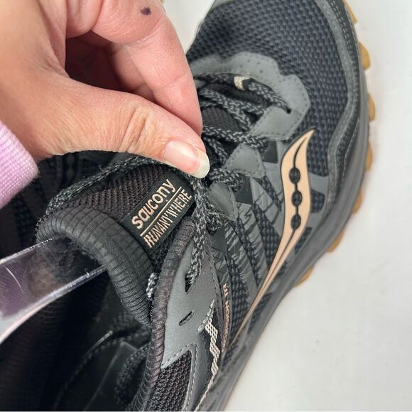 Saucony athletic Running Shoes - Black peach and Gray 10 - Picture 10 of 12